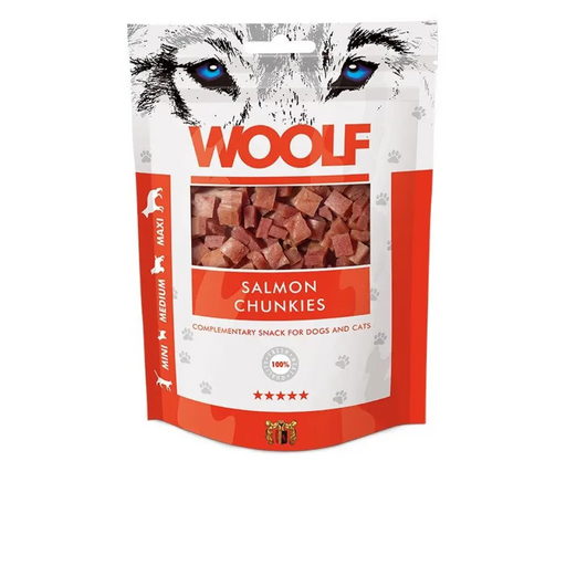WOOLF Salmon Chunkies - лакомство за кучета и котки - 100гр