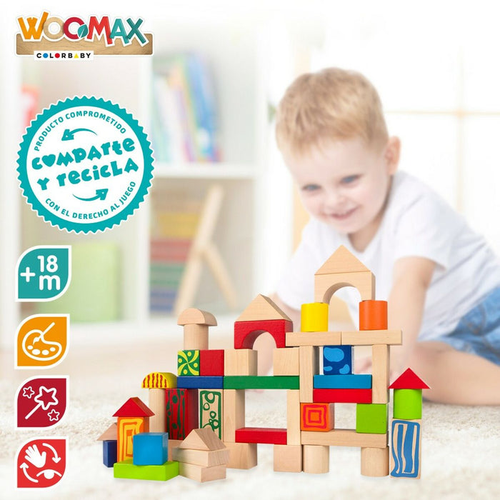 Строителна Игра Woomax 50 Части (6 броя)