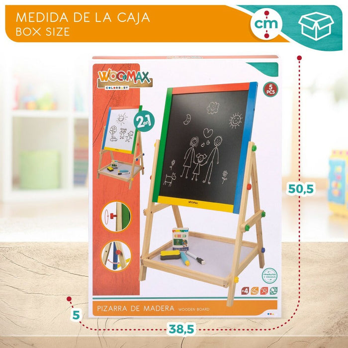 Дъска за Писане 2 в 1 Woomax 5 Части 37,5 x 65 x 30,5 cm 4 броя