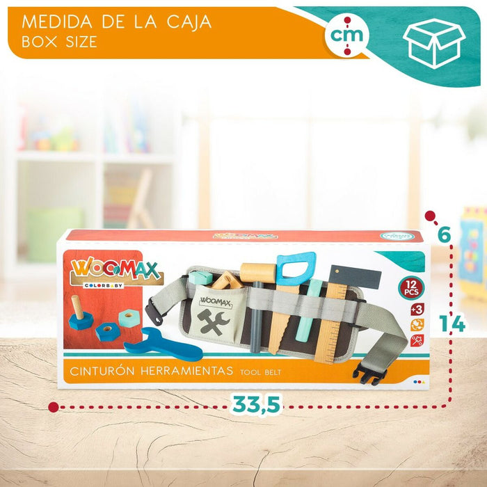 Инструменти за играчки Woomax 12 Части 31 x 14 x 2,5 cm 6 броя