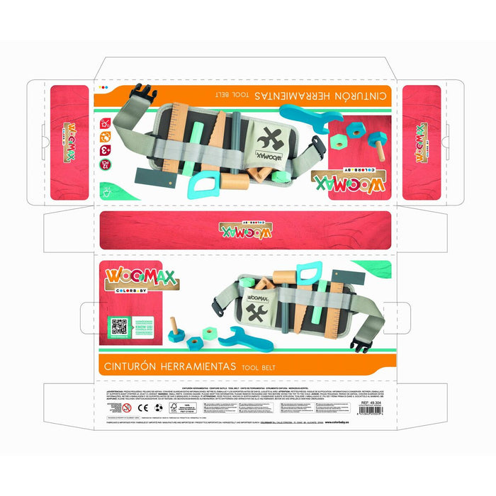 Инструменти за играчки Woomax 12 Части 31 x 14 x 2,5 cm 6 броя