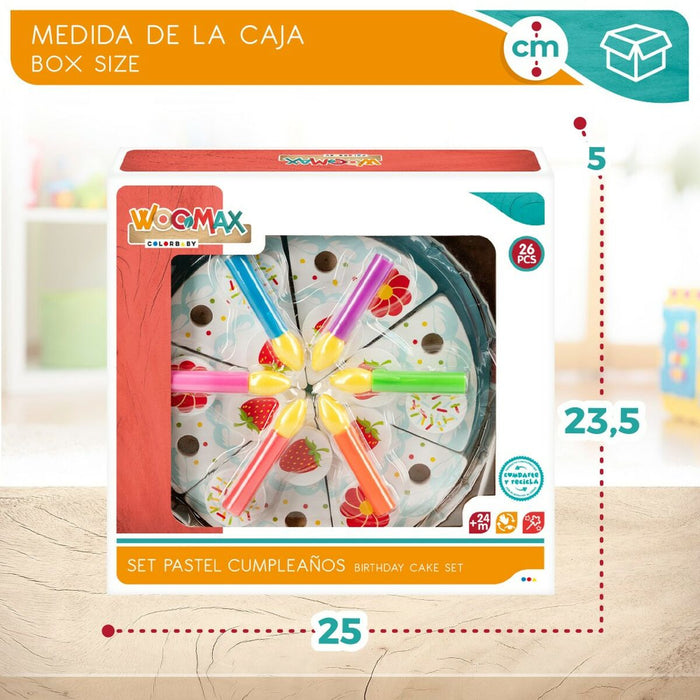 Дървена Игра Woomax Tarta 26 Части (6 броя)