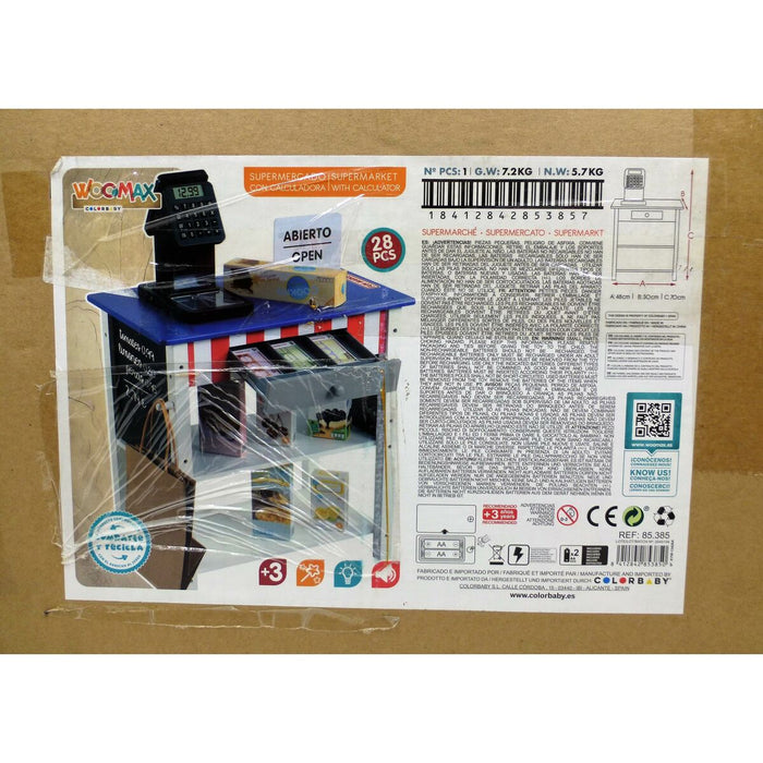 Супермаркет за Играчки Woomax 28 Части 48 x 70 x 30 cm