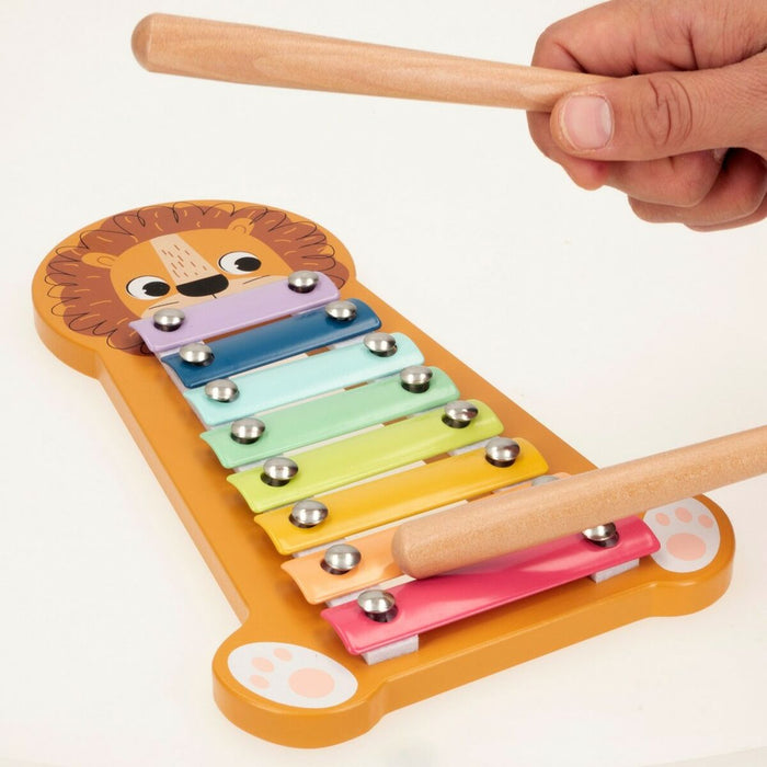 Ксилофон Woomax Лъв Дървен 16 x 2,5 x 26 cm (6 броя)