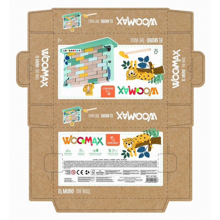 Строителна Игра Woomax Животни 44 Части (6 броя)
