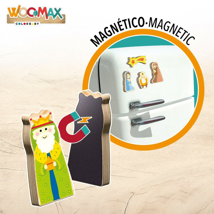 Рождествена Коледна Сцена Woomax Дървен Картон 22 x 16 x 12 cm 11 Части