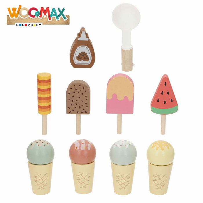 Играчка сладкарница за сладолед Woomax 11 Части (2 броя)