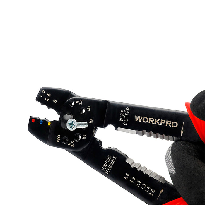Клещи за оголване на тел Workpro 20 cm