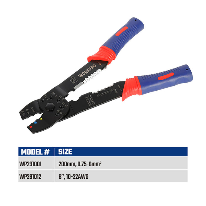 Клещи за оголване на тел Workpro 20 cm