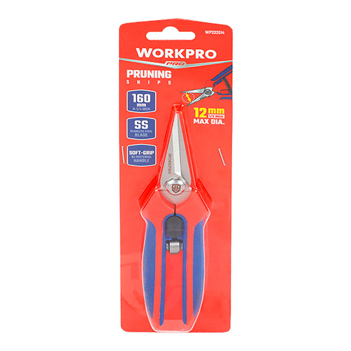Ножици за подрязване Workpro 160 mm прав