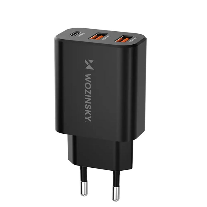 Wozinsky CWCUCB 30W USB-C / 2 x USB-A стенно зарядно - черно