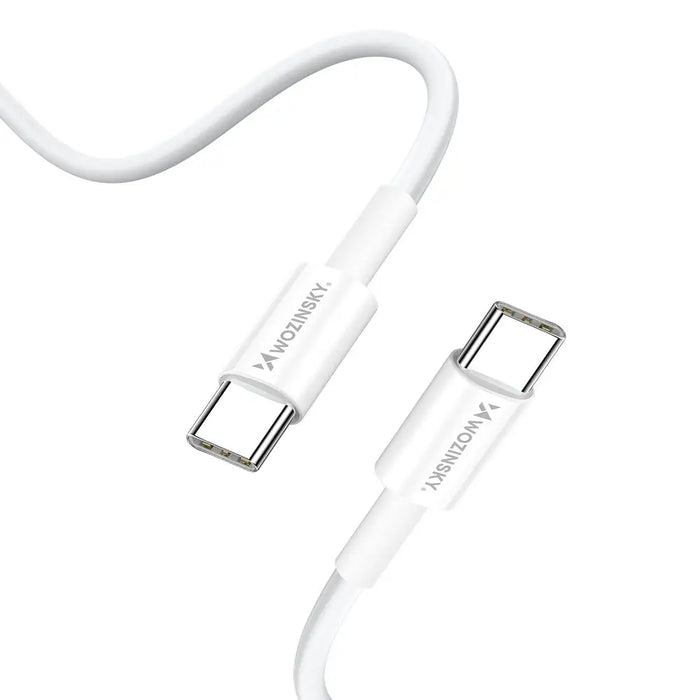 Wozinsky GaN 65W зарядно с 2xUSB-C USB порта с 65W CC кабел