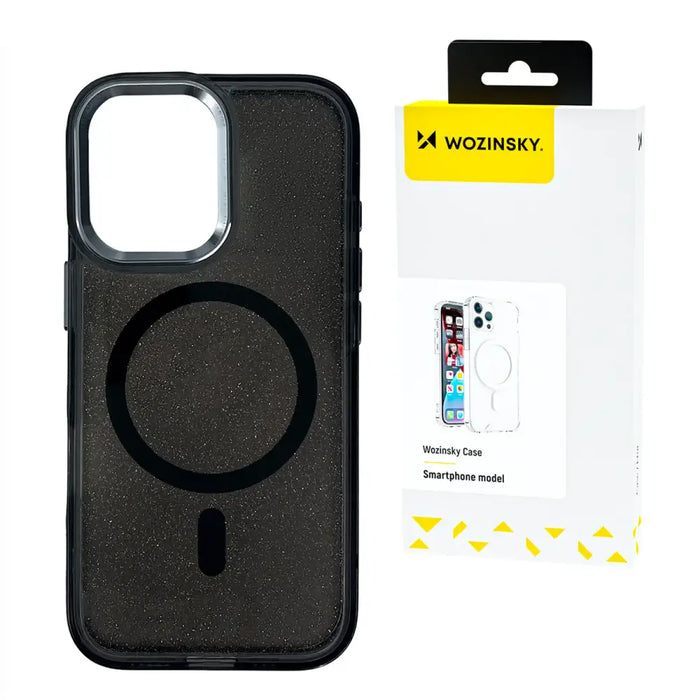 Wozinsky Glitter Case MagSafe Samsung Galaxy S25 черен