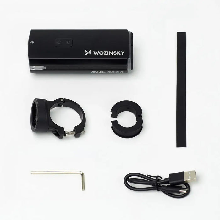Wozinsky Предна Велосипедна Светлина + USB-C Кабел (3000