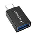 Wozinsky W10GY1S USB-C - USB-A 3.2 10Gb/s адаптер - черен