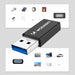 Wozinsky WAAC-01 USB-A - USB-C OTG адаптер - черен