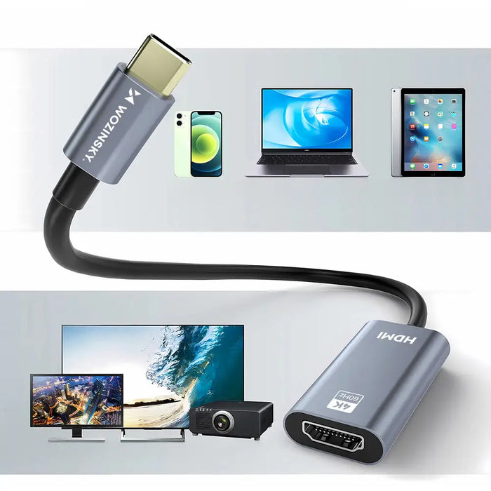 Wozinsky WACH-01 USB-C - HDMI 4K 60Hz адаптер - черен