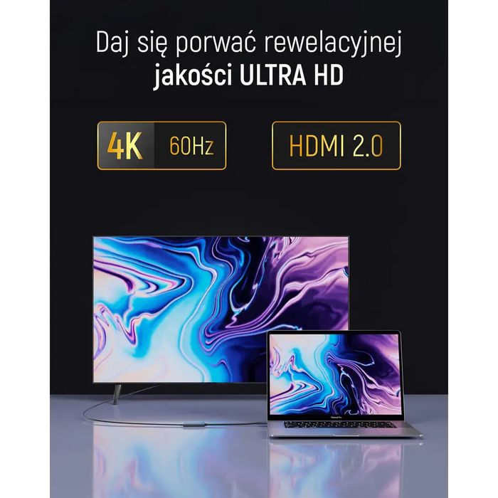 Wozinsky WACH-01 USB-C - HDMI 4K 60Hz адаптер - черен