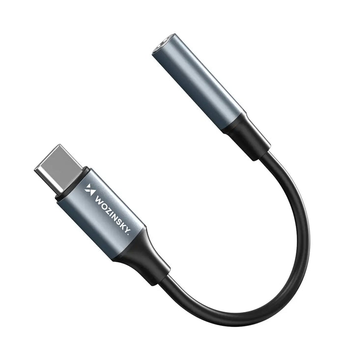 Wozinsky WACM-01 USB-C адаптер - 3.5 мм мини жак - черен