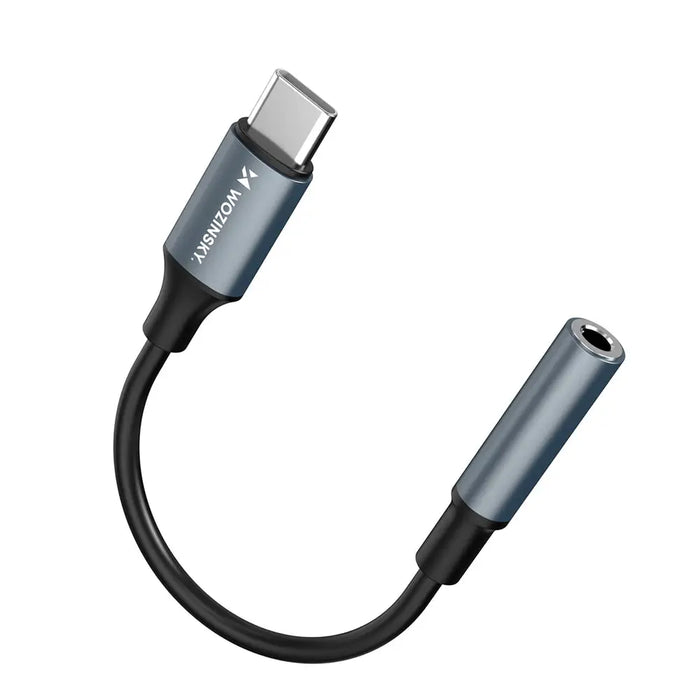 Wozinsky WACM-01 USB-C адаптер - 3.5 мм мини жак - черен
