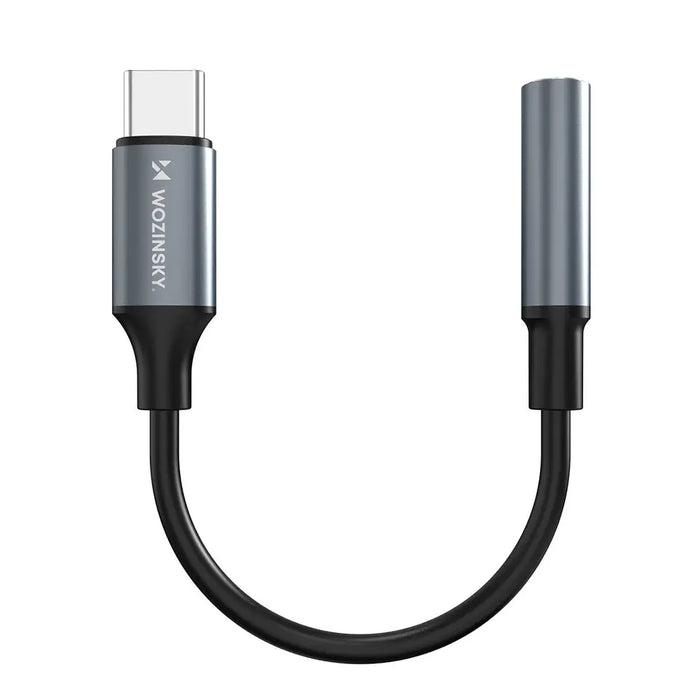 Wozinsky WACM-01 USB-C адаптер - 3.5 мм мини жак - черен