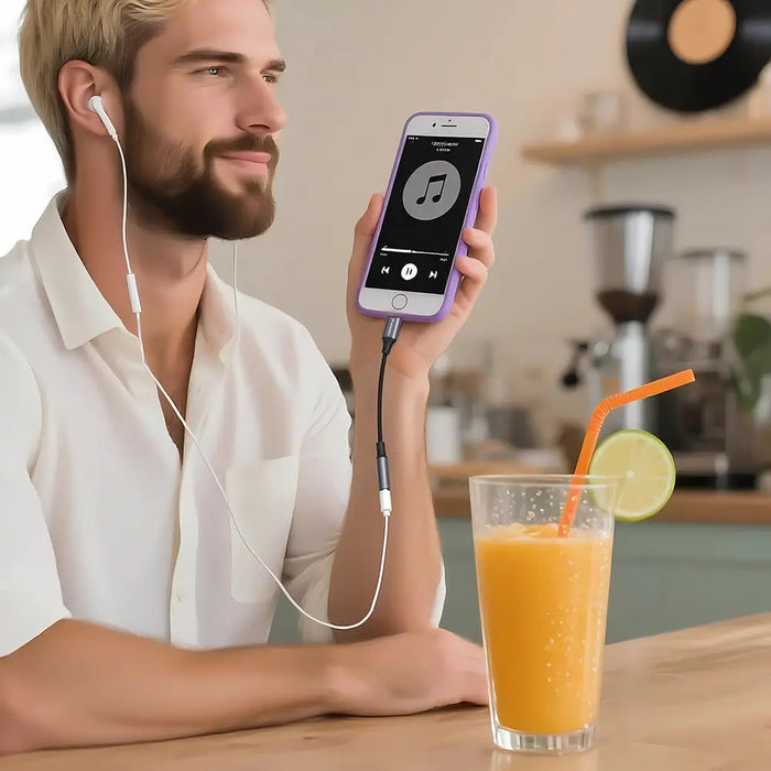 Wozinsky WALJ-01 Lightning адаптер - 3.5 мм мини жак - черен