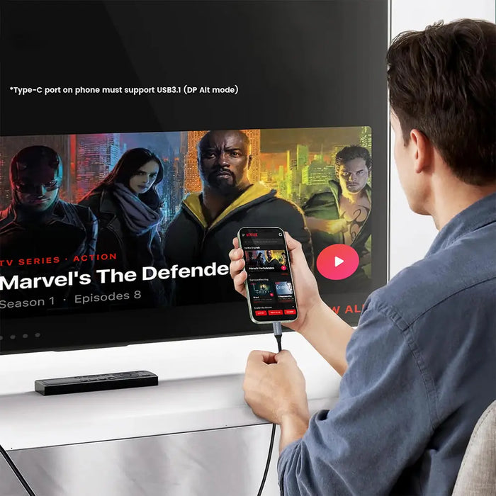 Wozinsky WCCH-01 USB-C - HDMI 4K 60Hz кабел 1.8 м - черен