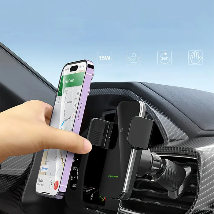 Wozinsky WEDZ-3Y8S скоба за кола с 15W индуктивно зарядно