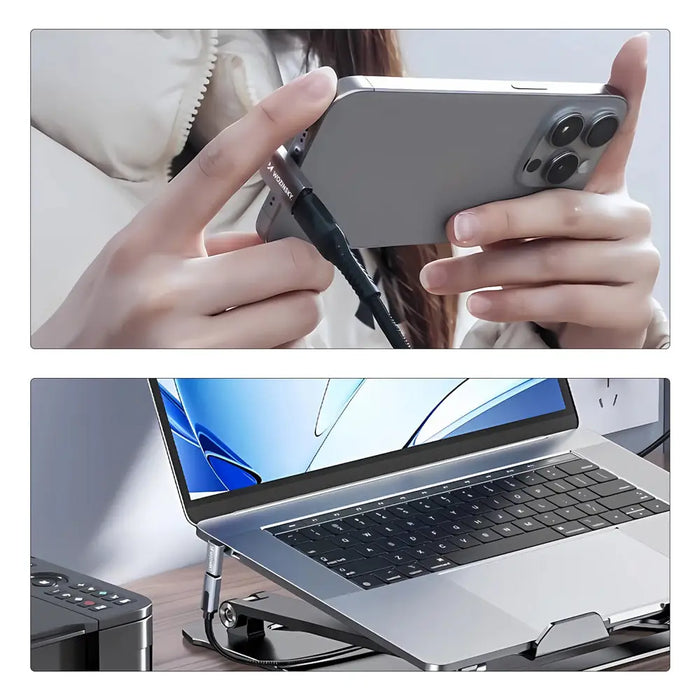 Wozinsky WPKF-01 USB-C - USB-C 40Gb/s 240W 8K OTG ъглов