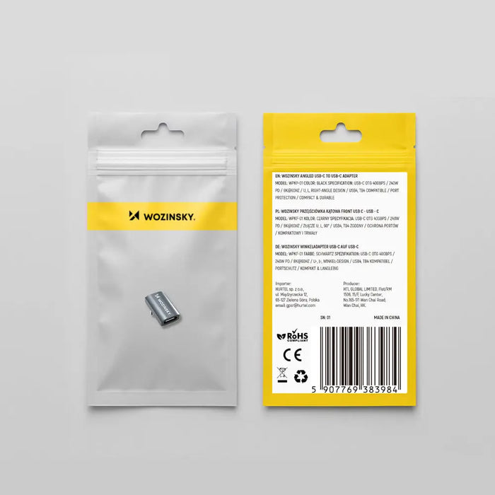 Wozinsky WPKF-01 USB-C - USB-C 40Gb/s 240W 8K OTG ъглов