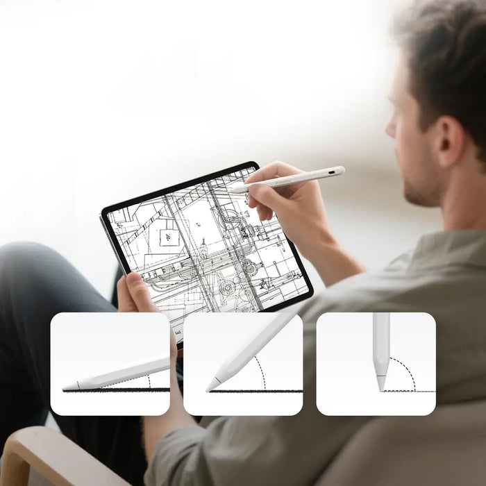 Wozinsky WRA-08 стилус за iPad USB-C бързо зареждане - бял