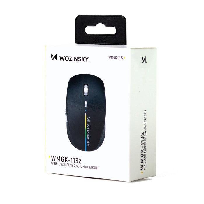 Безжична мишка Wozinsky WMGK-1132 с RGB подсветка - черна