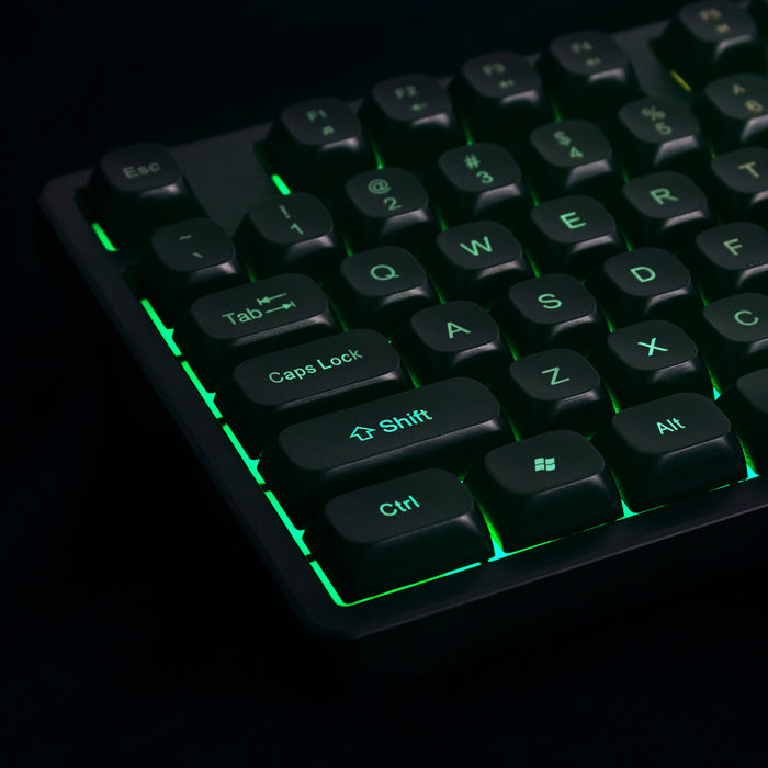 Геймърска клавиатура Wozinsky WKG-200 Rainbow с мембрана и скрол колелце - черна