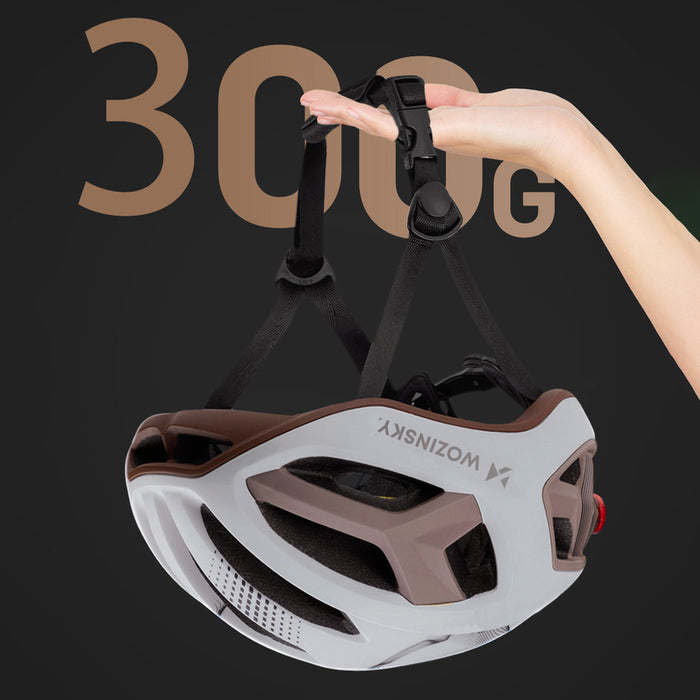 Каска за шосейно колоездене Wozinsky Ultralight 54-58 см - бежово-кафява