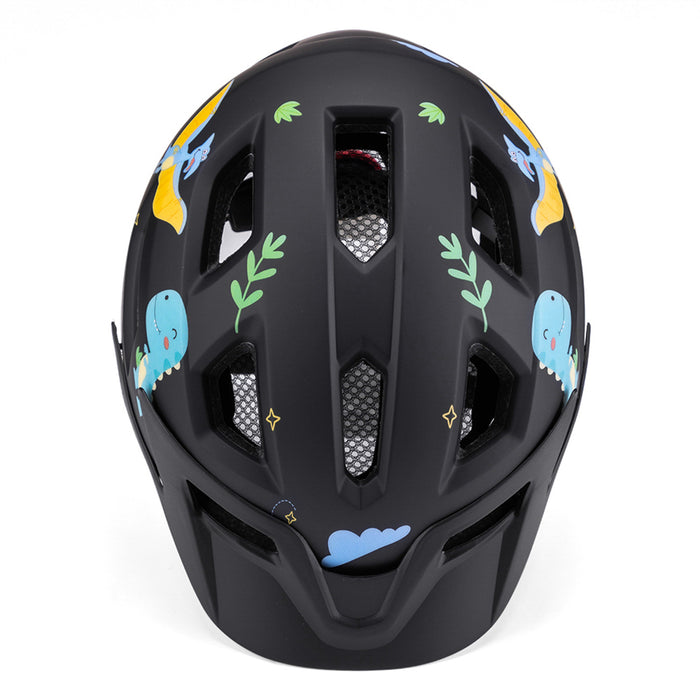 Детска велосипедна каска Wozinsky MTB с подвижен визьор, размер S - черна