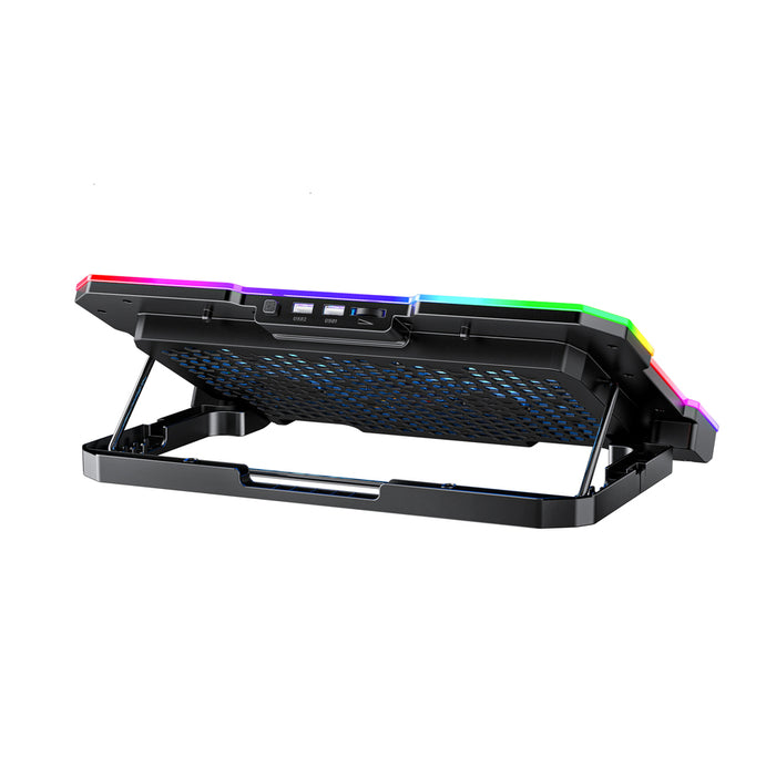 Охлаждаща подложка за лаптоп Wozinsky WDCX-A26 NitroCool RGB - черна