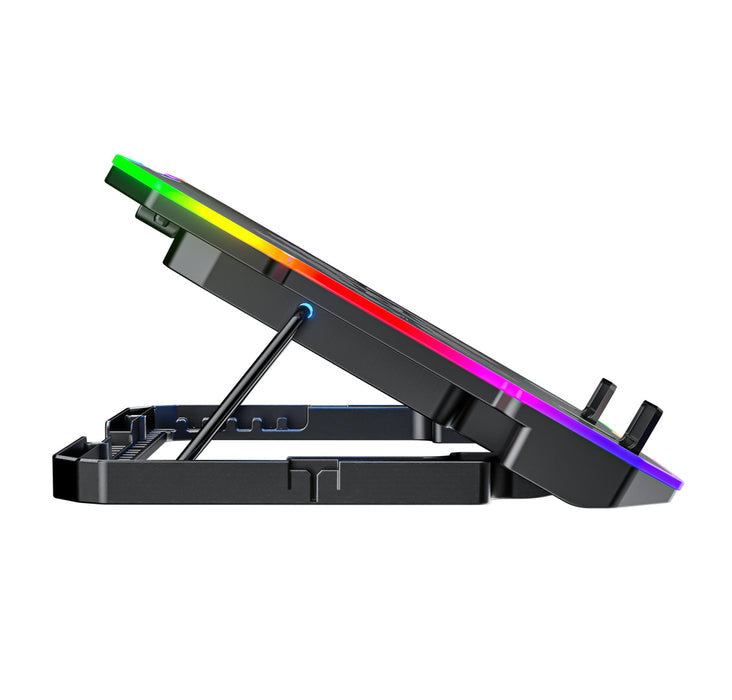 Охлаждаща подложка за лаптоп Wozinsky WDCX-A26 NitroCool RGB - черна