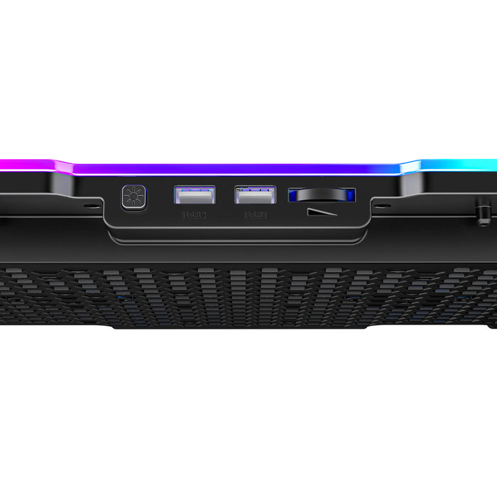 Охлаждаща подложка за лаптоп Wozinsky WDCX-A26 NitroCool RGB - черна