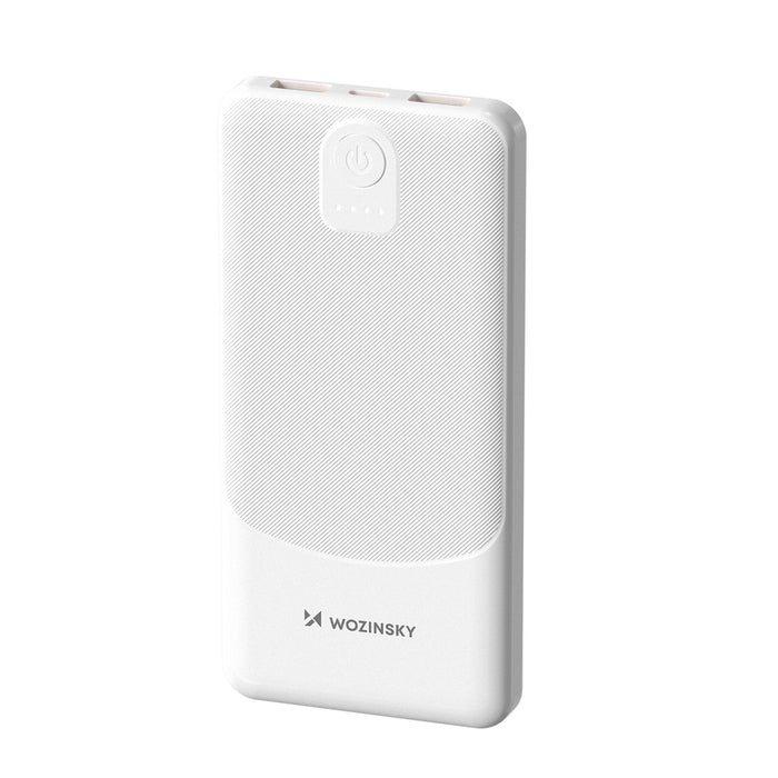Външна батерия Wozinsky Wpower WPBBK-3 10000 mAh 10W 2x USB-A 2A - бяла