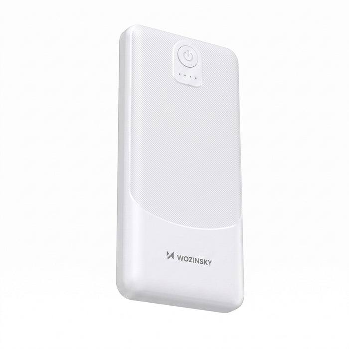 Външна батерия Wozinsky Wpower WPBBK-3 10000 mAh 10W 2x USB-A 2A - бяла