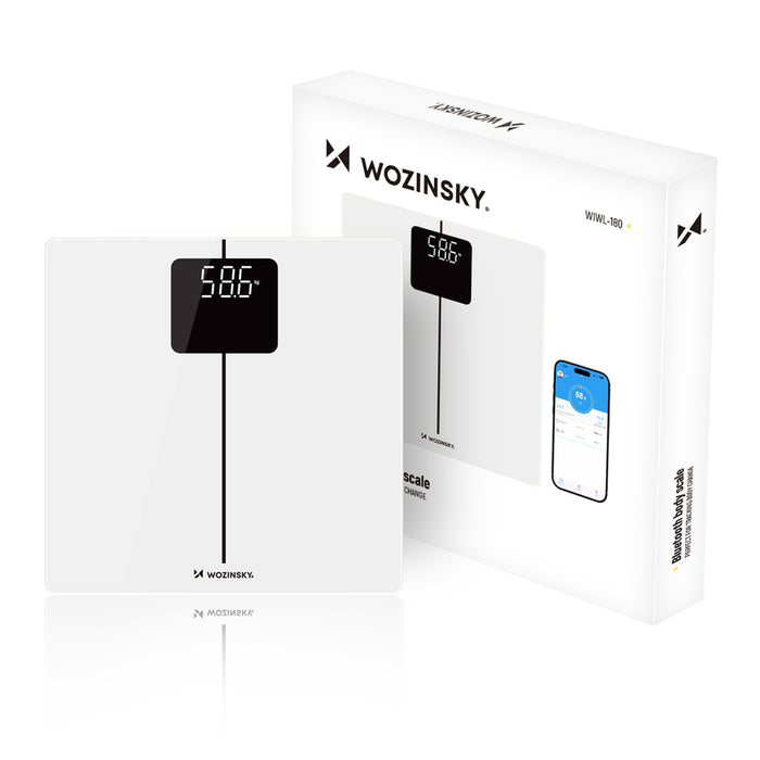 Wozinsky WIWL-180 Умна Bluetooth везна за баня - бяла