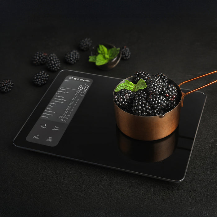 Wozinsky WIK-16 Умна кухненска везна с дигитален дисплей, Bluetooth приложение - черна