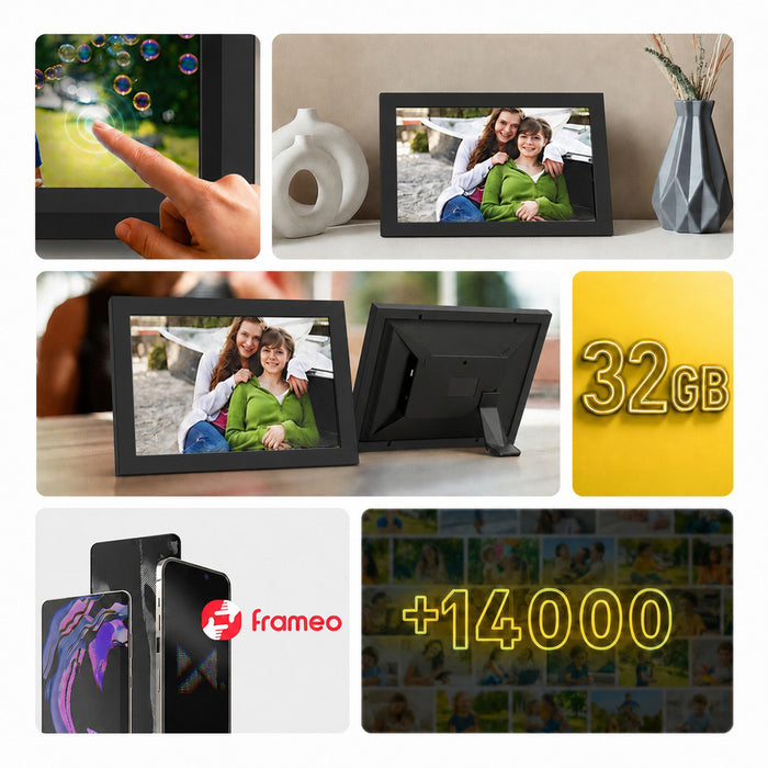 Wozinsky WRC-32 10.1" Цифрова фоторамка с приложение Frameo 32GB - Черна