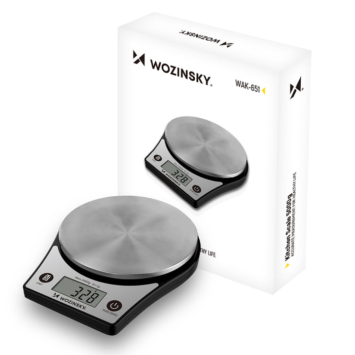 Кухненска везна Wozinsky WAK-651 с LCD дисплей до 5 кг - черна