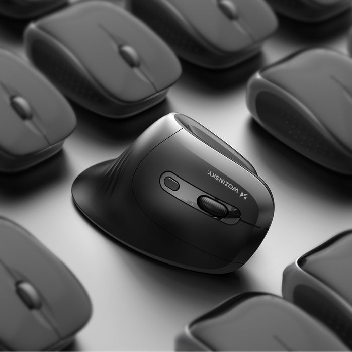 Wozinsky WWM-1076 Безжична вертикална ергономична мишка 3600 DPI - Черна