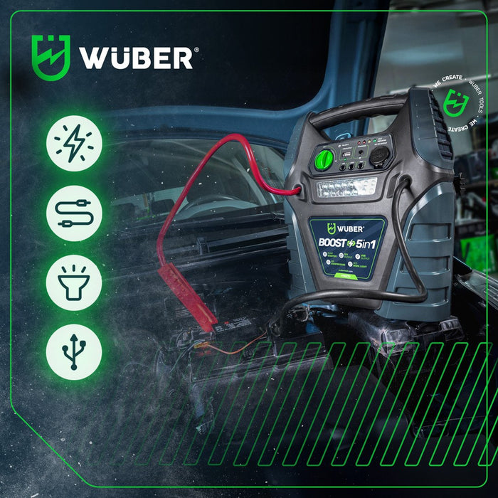 Бустер компресор 5в1 със стартиране W14270 WUBER