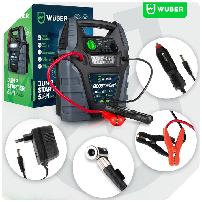 Бустер компресор 5в1 със стартиране W14270 WUBER