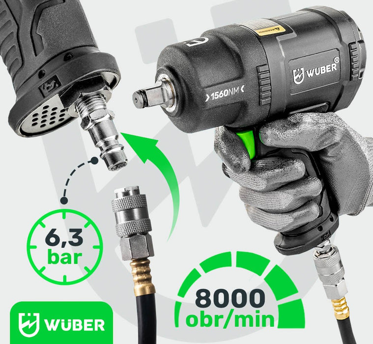 Пневматичен ударен гаечен ключ 1560 Nm W33220 WUBER