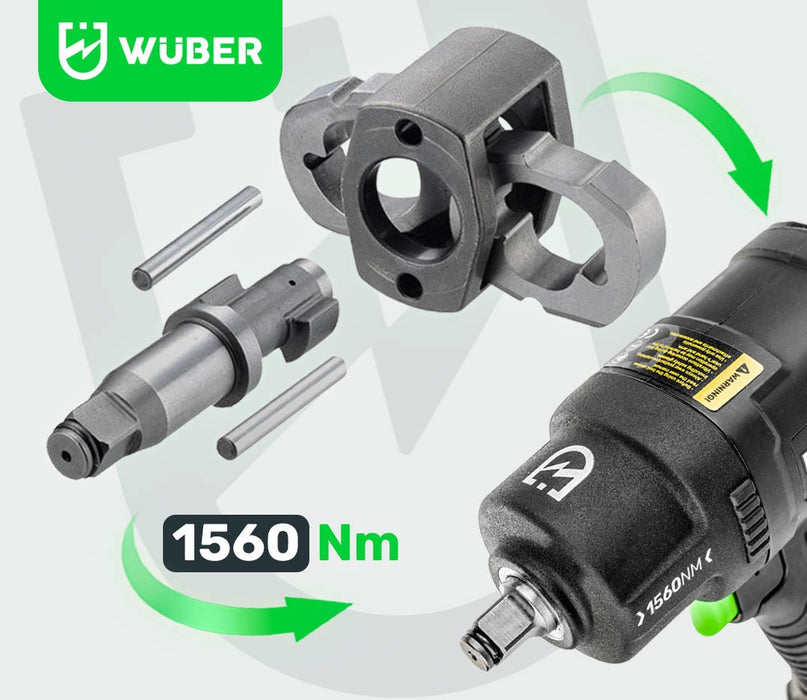 Пневматичен ударен гаечен ключ 1560 Nm W33220 WUBER
