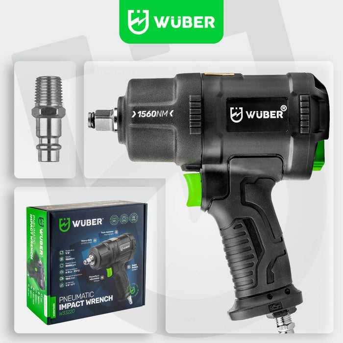 Пневматичен ударен гаечен ключ 1560 Nm W33220 WUBER